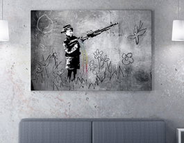 Wallity Lienzo Decorativo Banksy WY133 (50 x 70 cm)